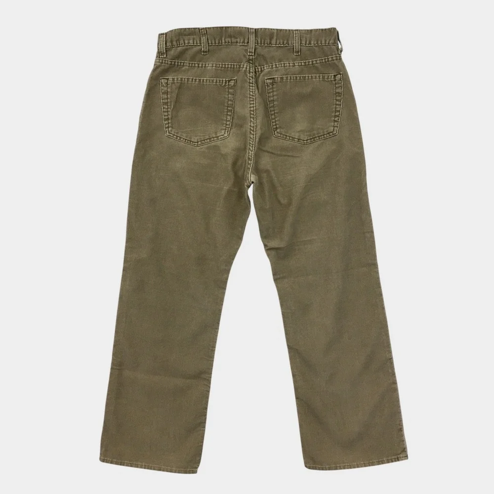 VINTAGE Gap Mens Y2K Boot Fit Corduroy Pants Khaki Brown 35x30 Fits 34 Waist